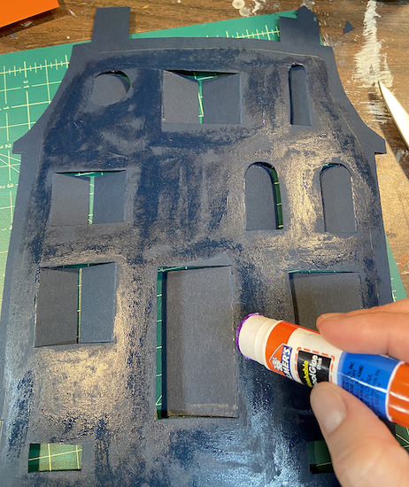 Haunted House paper craft step 6