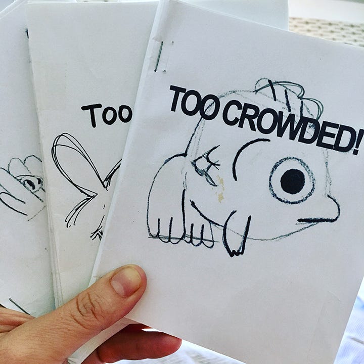 Too Crowded picture book dummy