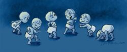 Illustration of babies dancing