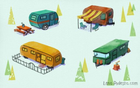 Trailer Park Trailer park illustration